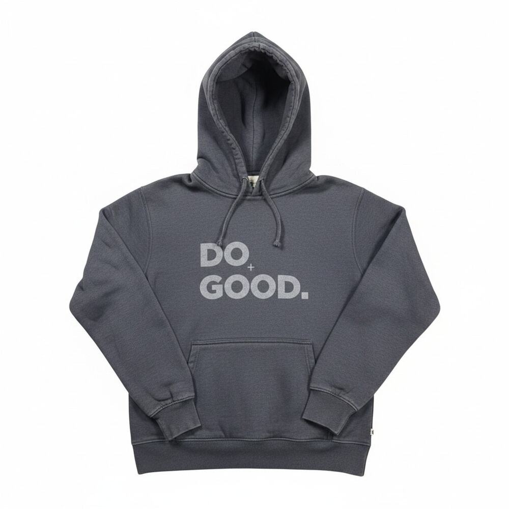 Cotopaxi Hoodie Men's Large Gray Organic Cotton Do Good Graphic Ribbed Pullover